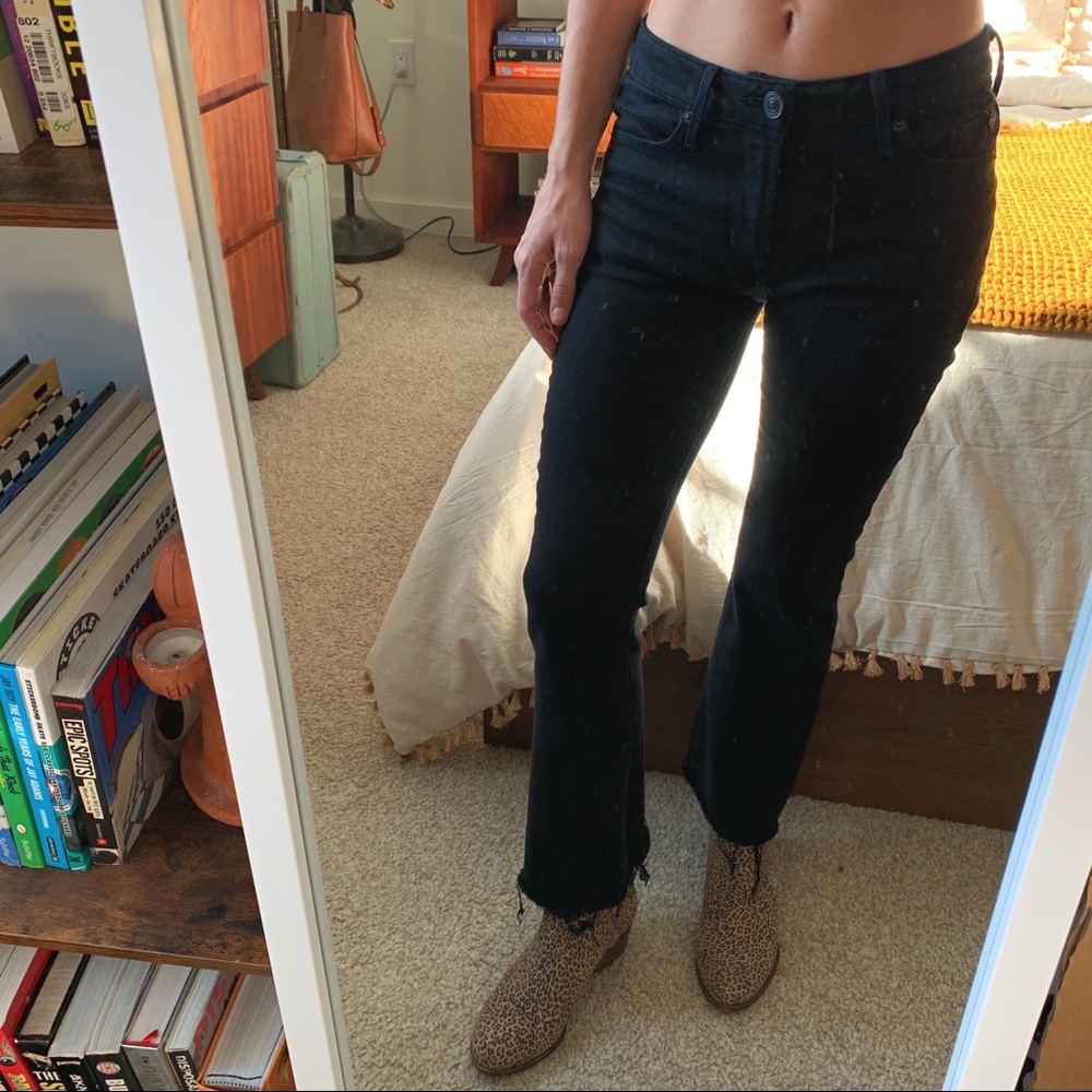 Hudson low-rise flare black jeans